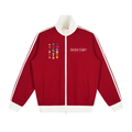 Yacht Club Luxury Side Stripe Track Jacket — styled shot, varsity aesthetic, unisex luxury fleece outerwear